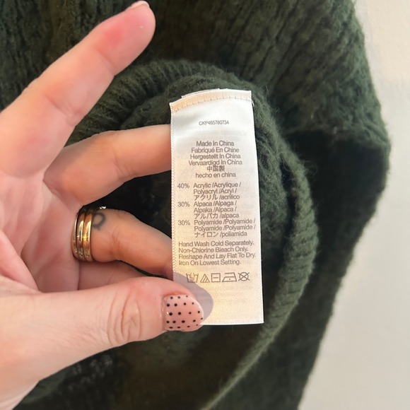 Madewell‎ Forest Green Textured Knit Button Front Cardigan Sweater XS - Picture 5 of 5